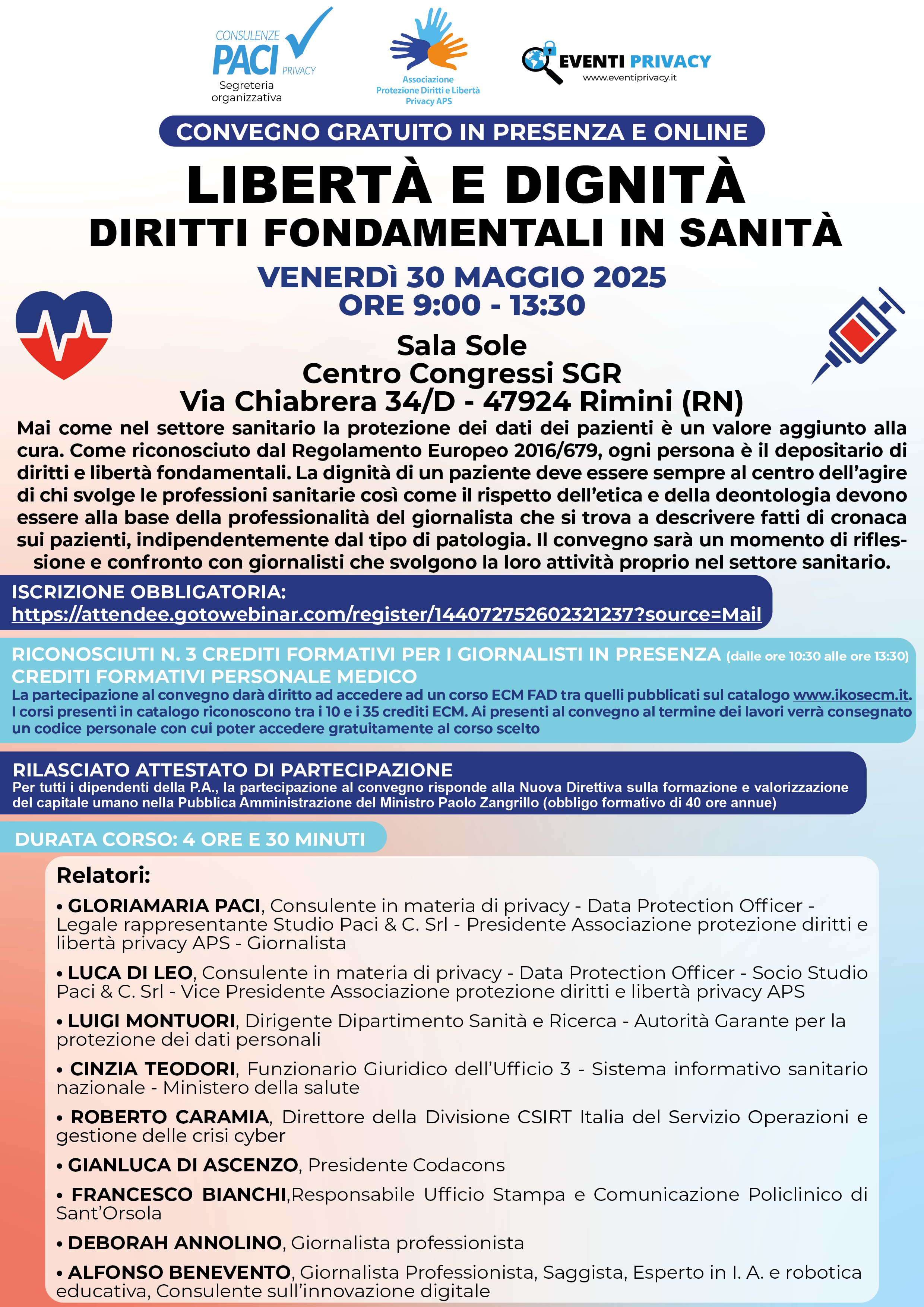 LIBERTÀ E DIGNITÀ DIRITTI FONDAMENTALI IN SANITÀ